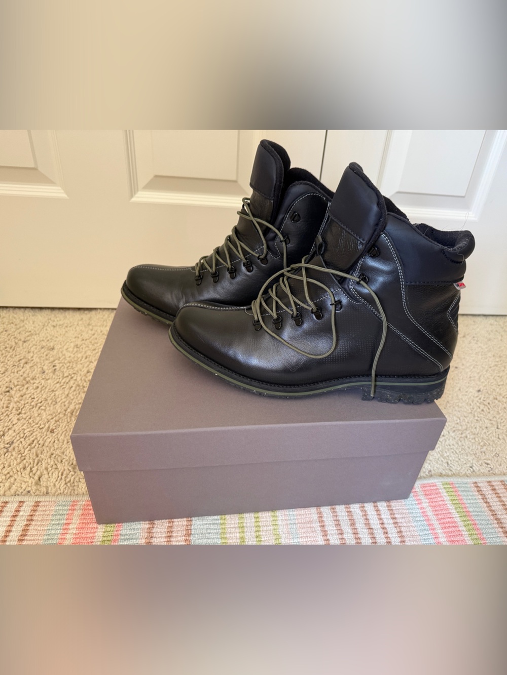 Rossignol 10 Men's Black Leather Lace-Up Boots